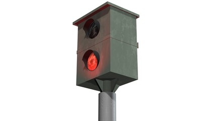 speed camera - speed trap isolated on white