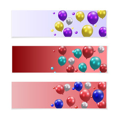 Festive balloons. Colorful flyers, leaflets, invitations. illustration