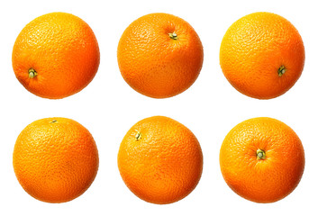 Fresh orange fruit isolated on white background