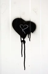 Foto auf Acrylglas Graffiti Graffiti art - heart