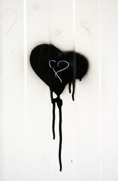 Fototapeta Graffiti art - heart