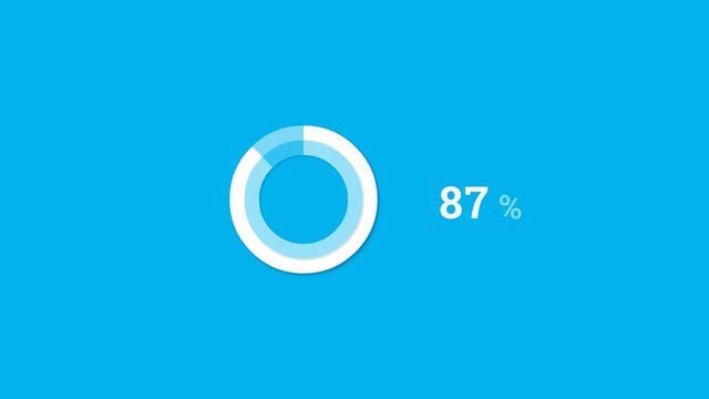 Interface download loader percent in flat style with alpha channel