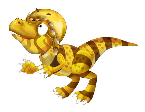 cartoon dinosaur - isolated - illustration for children