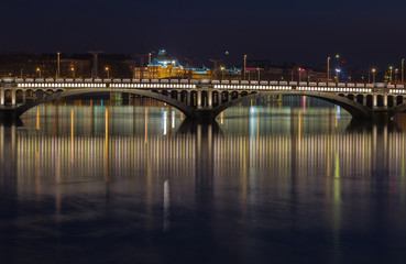 Fototapeta na wymiar Bridge over the Rhone river 1