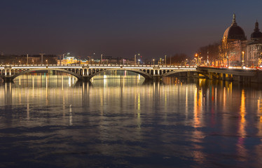 Fototapeta na wymiar Bridge over the Rhone river 2