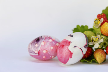 Artistic design Easter egg on white background