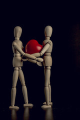 wooden mannequins' love