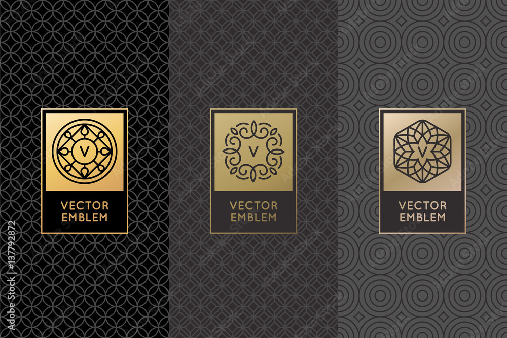 Aufkleber vector set of design elements, labels and frames