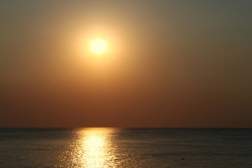 Sunset on the Baltic Sea. Kaliningrad region, Russia.