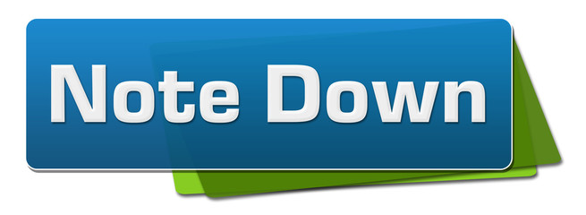 Note Down Blue Green Rounded Squares 