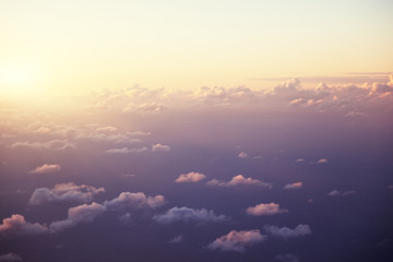 Fototapeta na wymiar clouds, from the window of airplane