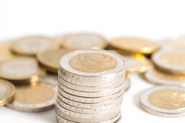 Viele Euro Münzen