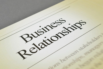 Obraz premium Business Relationships, Newspaper Headline