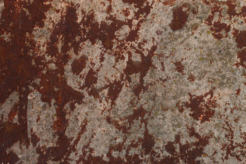 Rusty iron, sheet metal fence texture