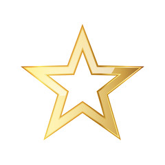 Obraz premium Golden star icon. Vector illustration.