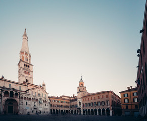 Modena, Piazza Grande and Ghirlandina Tower, Emilia Romagna, Italy