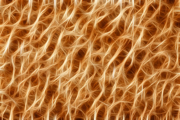 Abstract background is reminiscent of a neural network in a light orange tones