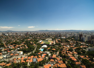 Aerial View of Pacaembu, Sao Paulo, Brazil