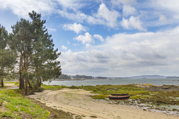 Fototapeta premium Patinhas beach in Vilanova de Arousa