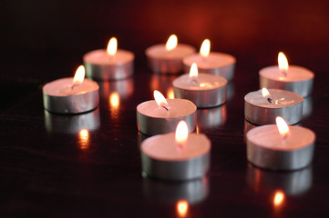 Candles burning