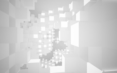 Abstract Architecture. 3D illustration. 3D rendering 