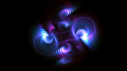 3D rendering abstract fractal light background