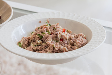 delicious fresh tuna mixed