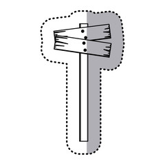 sticker silhouette set collection rectangle shape wooden board sign vector illustration