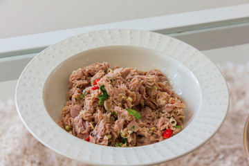 delicious fresh tuna mixed