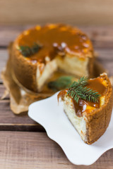 homemade caramel cheesecake coffee cup salted caramel bank branch winter tree cake