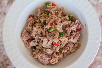 delicious fresh tuna mixed