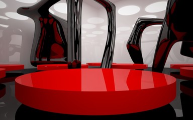 Abstract Architecture. Concept of organic architecture.3D illustration. 3D rendering