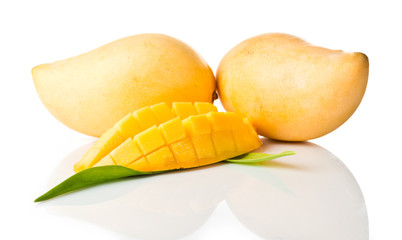 Naklejka na ściany i meble mango fruit isolated on white background