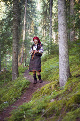 Obraz premium Girl - decoration Mountains