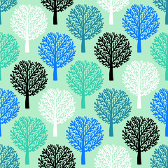Pattern with trees