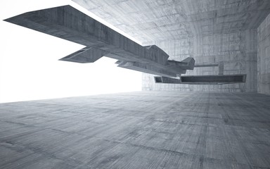 Empty dark abstract concrete room smooth interior. Architectural background.  3D illustration and 