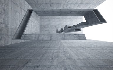 Empty dark abstract concrete room smooth interior. Architectural background.  3D illustration and 