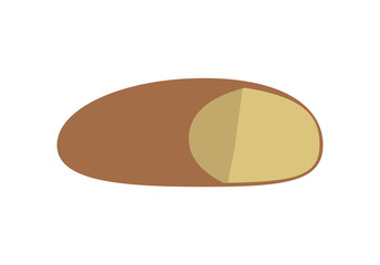 Loaf of Bread Vector Illustration in Flat Design  
