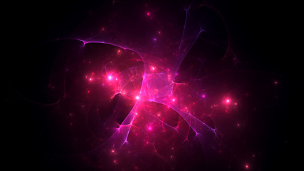 3D rendering abstract fractal light background