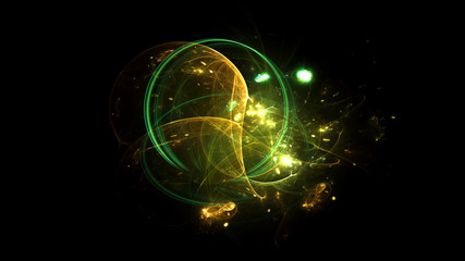 3D rendering abstract fractal light background
