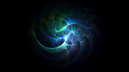 3D rendering abstract fractal light background