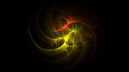 3D rendering abstract fractal light background