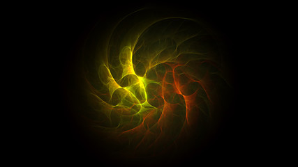 3D rendering abstract fractal light background