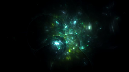 3D rendering abstract fractal light background