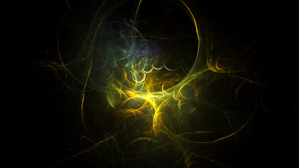 3D rendering abstract fractal light background