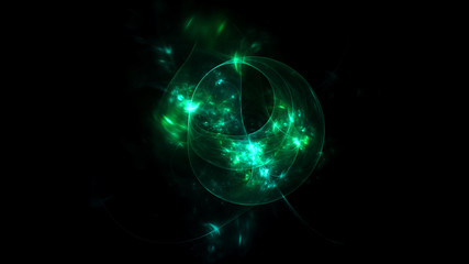 3D rendering abstract fractal light background