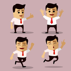 Vector set of manager or business man character.