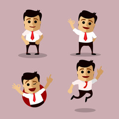 Vector set of manager or business man character.