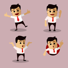 Vector set of manager or business man character.