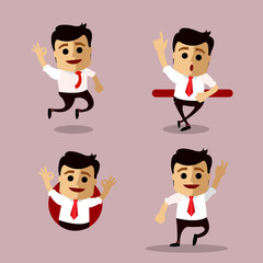 Vector set of manager or business man character.
